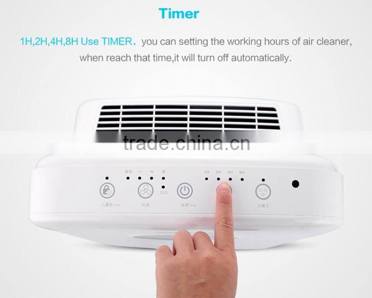Car Air Purifier HEPA Filter Air cleaner Freshener Cleaner Loniser with Colour Changing LED Light