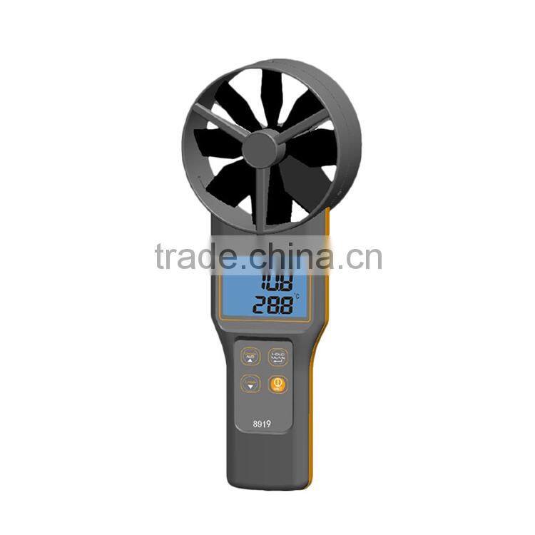 Measuring Wind Speed Air volume CO2 AirFlow Temperature Humidity DP Wet bulb Meter 10cm Vane Multifunctional Digital Anemometer