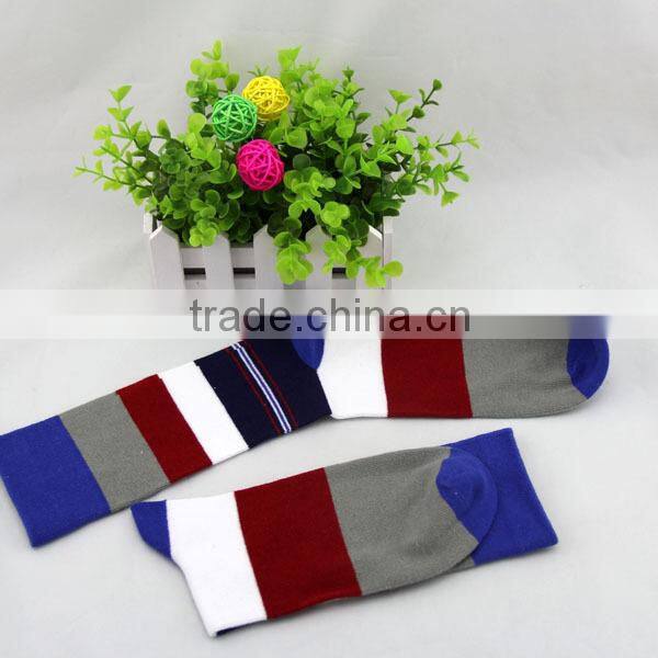GSM-09 Alibaba hot sale striped design bamboo happy business socks for men