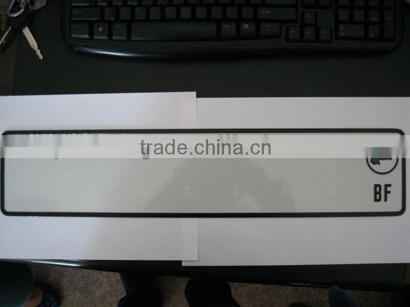 BF blank license plate