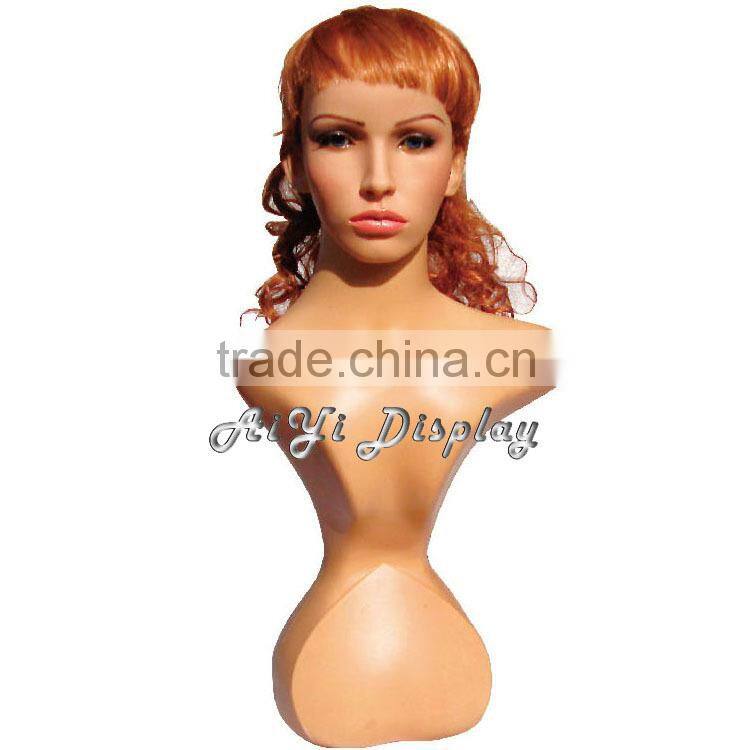 with hair female fashion style beautiful wholesale cosmetology mannequin heads