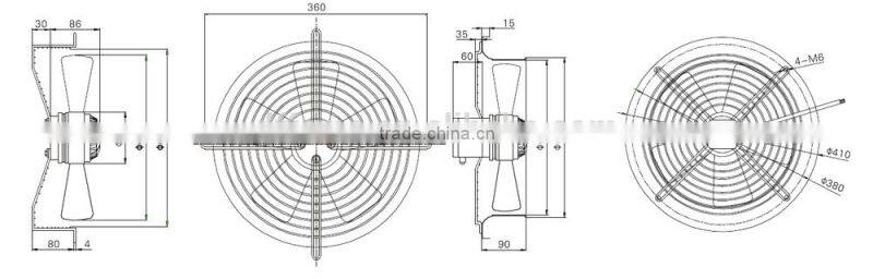 High-speed industrial axial flow fan/ventilation fan/exhaust fan manufacturer