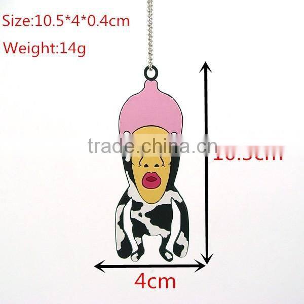 Hot selling cartoon character water filled custom soft pvc keychain