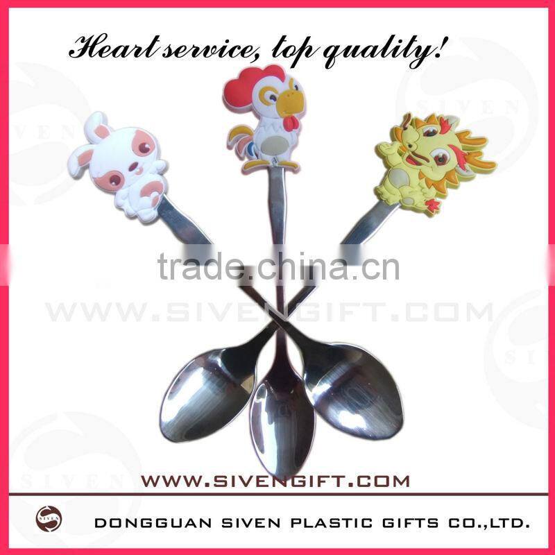 High quantity 3d soft pvc cute spoon cover