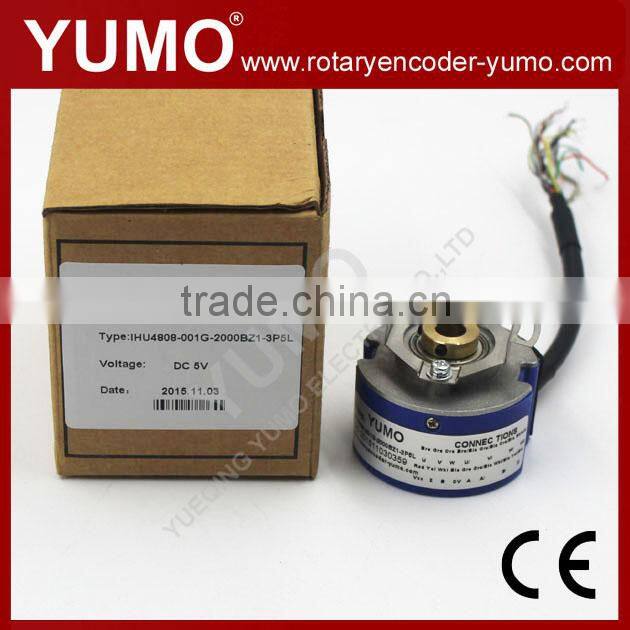 YUMO IHU4808 1000 to 2500 pulse hollow shaft rotary encoder