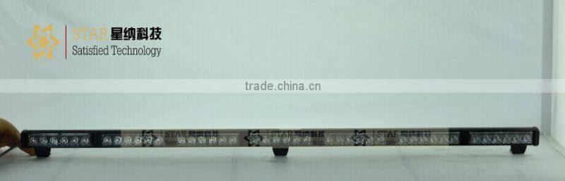 1W*42LED (42W)super Led 7 heads 42 LED yellow vehicle flashing strobe light bar warning light (XN-186-7)