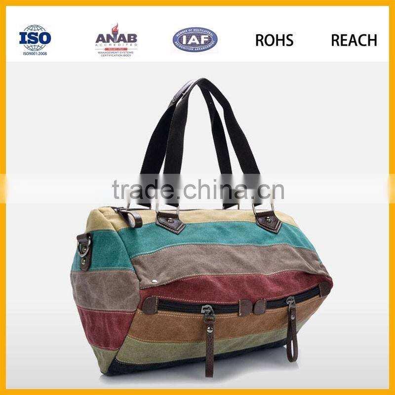 Fashionable Colorful Canvas Travel Bag Handbags Diaper Bag Leisure Bag