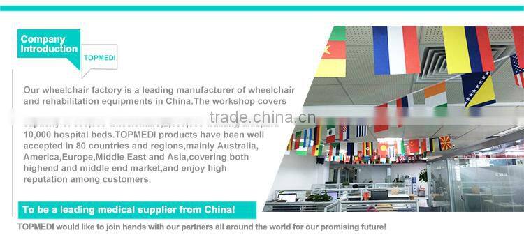 Rehabilitation Therapy Supplies TAW203BJ Comfortable Seat High Back Reclining Wheelchair