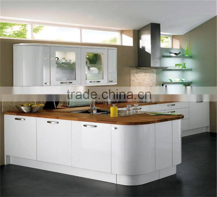 Water resistant Italian kitchen cabinet, U-shaped design