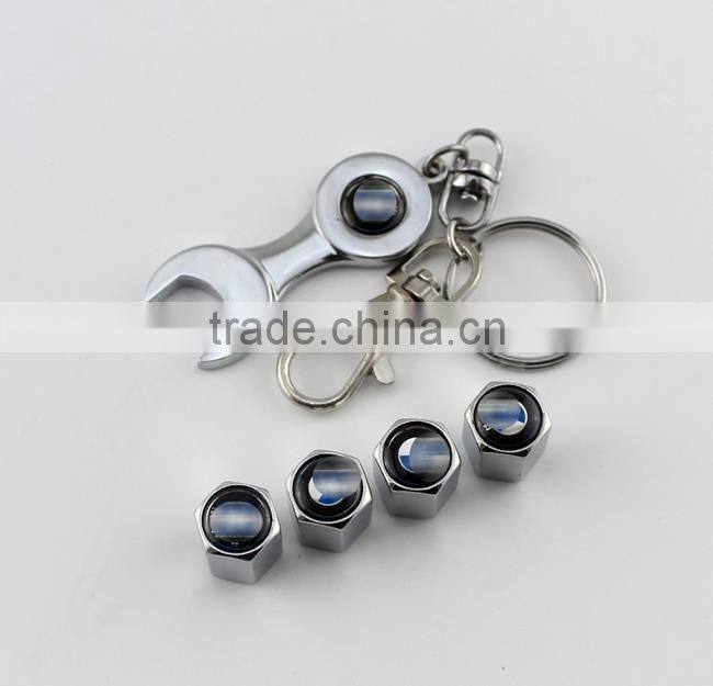 4pcs metal good quality fit for all tubeless car tire wrench valve cap