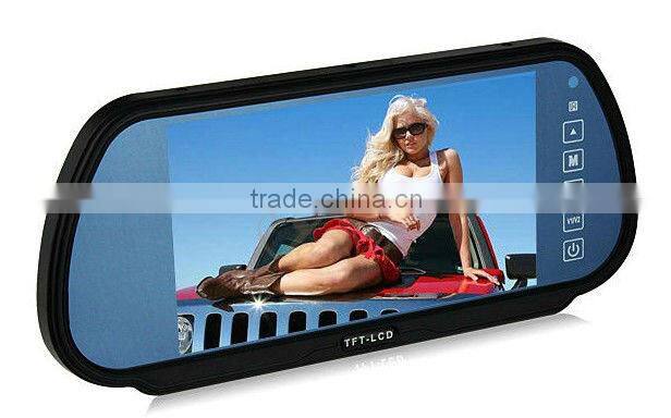 7 "car monitors rear view mirror lcd car monitor screen