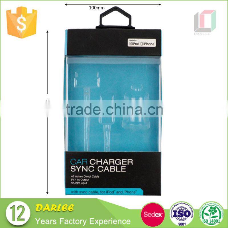 Suppliers hot sale blister window packaging box for mobile phone charger