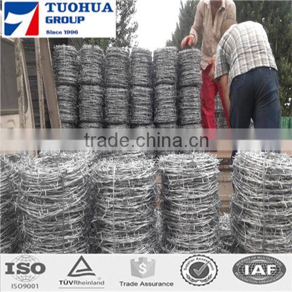 cheap hot dipped galvanized barbed wire length per roll