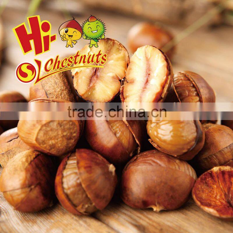 Natural Sweet Chinese roasted Chestnuts Snacks--ready to eat healthy nuts snacks