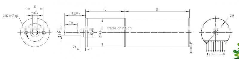 16mm brushless dc motor controller with external drive