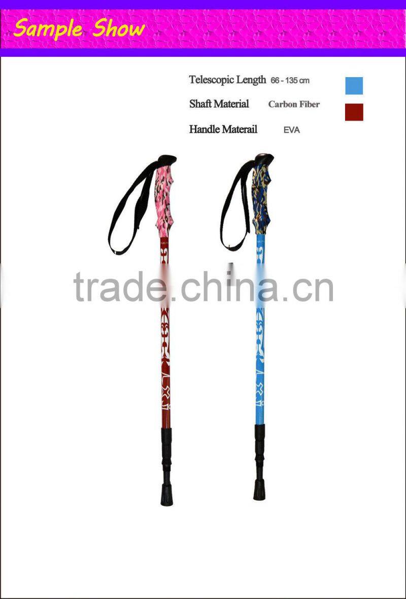 High Quality Lightweight Safety EVA Handle Carbon Fiber Walking Stick