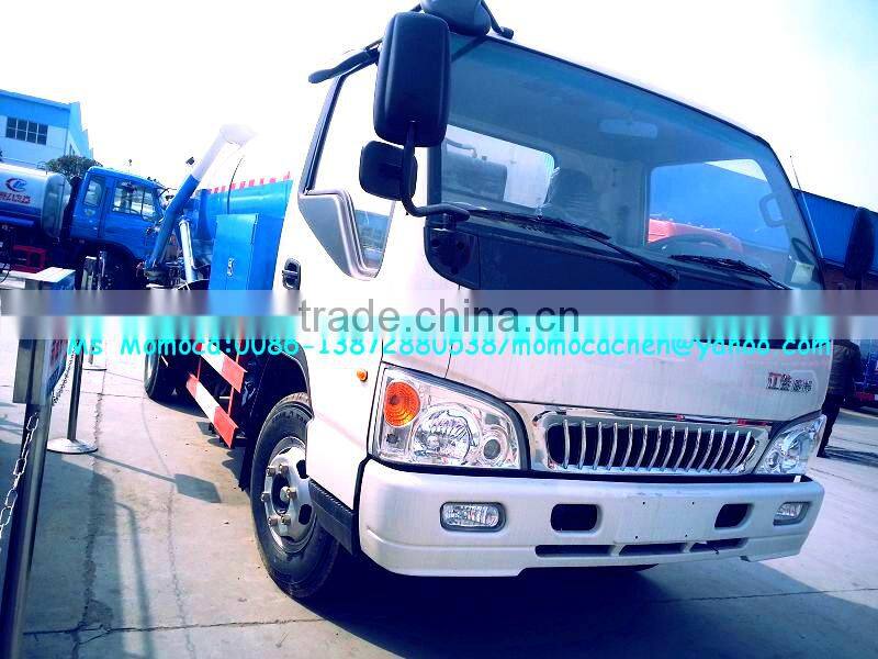JAC high pressure water and suction truck,high pressure washing suction truck 5cbm