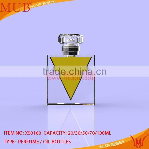 Special shape glass bottle for perfume,pyramid shaped perfume bottle