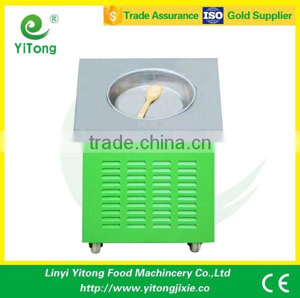 China Supplier Single pan flat pan fried ice cream machine