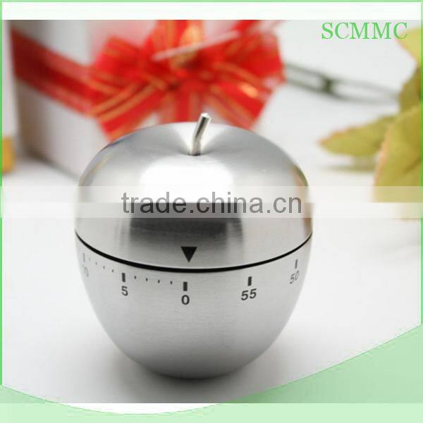 Low price custom wholesale stainles steel apple kitchen timer