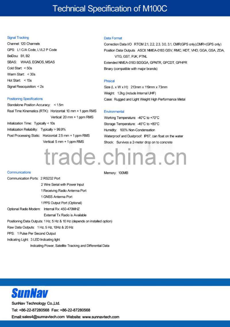 GNSS RTK M100c GNSS receiver