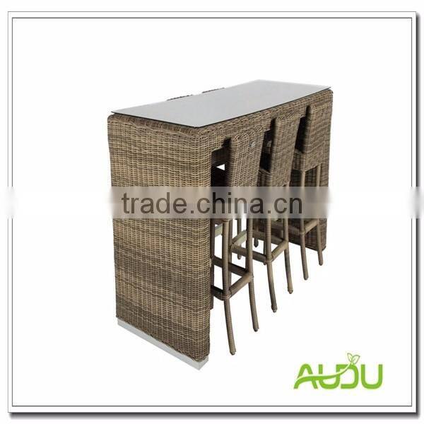 Audu Wicker Bar Set/Outdoor Wicker High Dining Bar Set