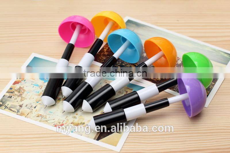 Advertising mushroom ball pen/printing own logo plastic ball pen/promotion ball pen