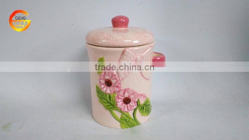 Hot sell ceramic pink mug
