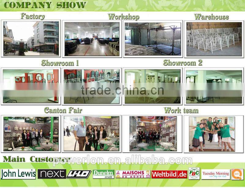 Durable Elegant Folding Garden Matel Bench Antique White