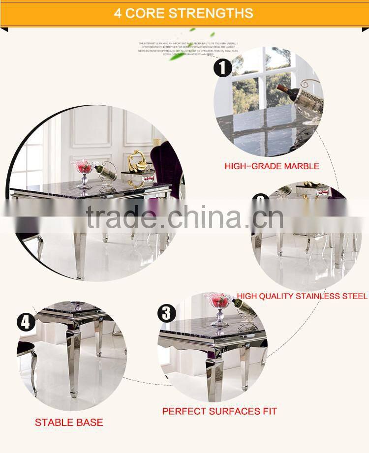 TH355 Large Wedding Dining Table Big Size Glass Mirroerd Dining Table
