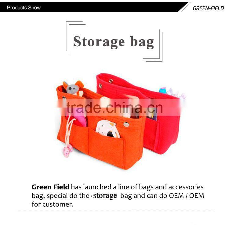 8 pockets dark grey felt organizer bag for Houseware Home Storage