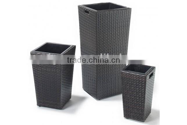 rattan garden furniture square plant pots outdoor planters