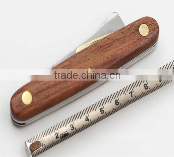 Grafting and budding folding knife, double blade agriculture tool knife