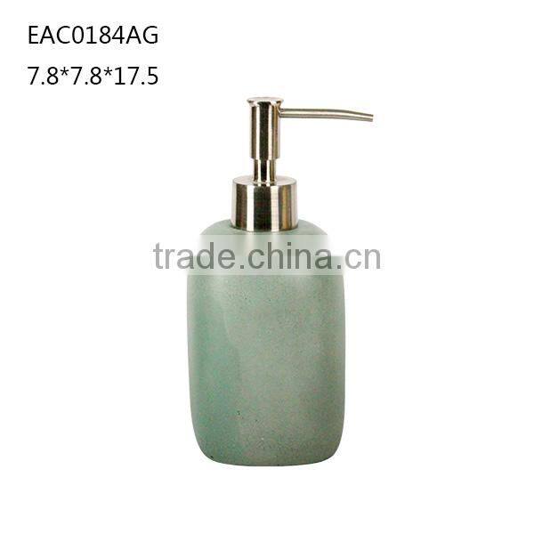 Acid proof concrete soap dispenser water proof bathroom accessories set with soap dispenser and tooth cup holder