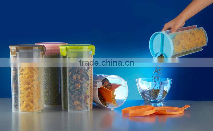 Wholesale Stock Kitchen Seal Dustproof Moistureproof 3 Lattices Fresh Barrel Food Bucket