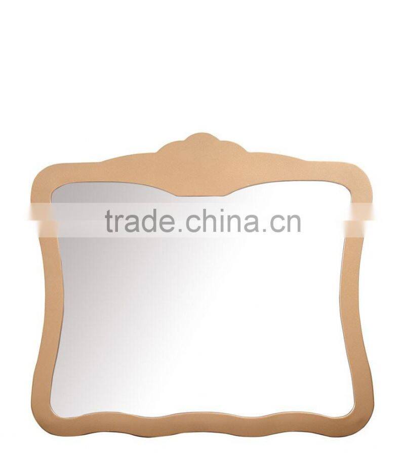 Golden wall hang stainless steel glass mirror wholesale