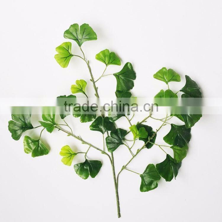 Indoor artificial gingko tree branches artificial leaves