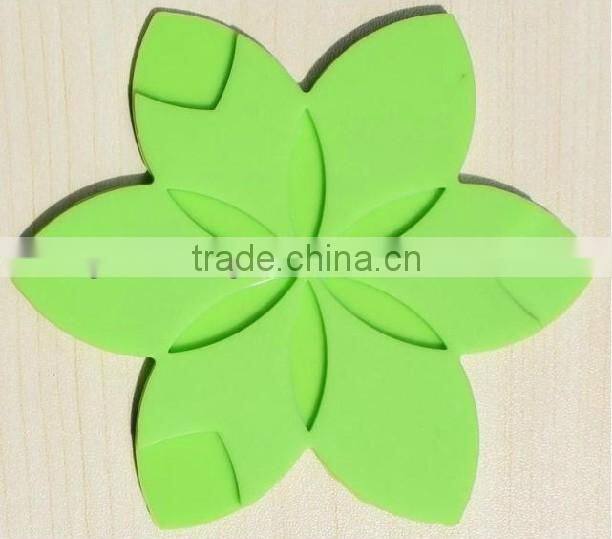 OEM/ODM colorful logo/patterns printed silicone cup mat