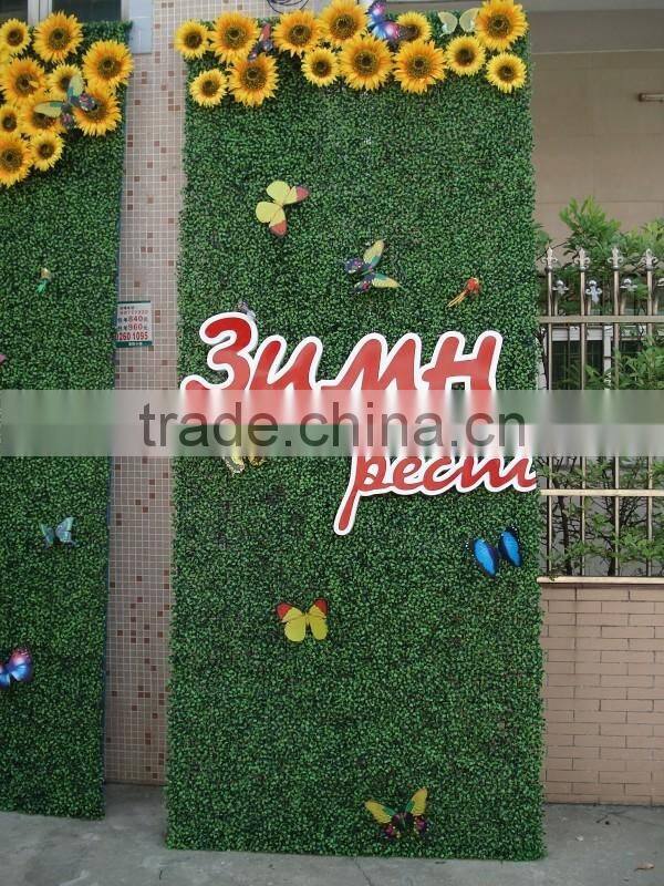 EST 2636-08 artificial indoor decoration sun flower arrangement milan grass green wall