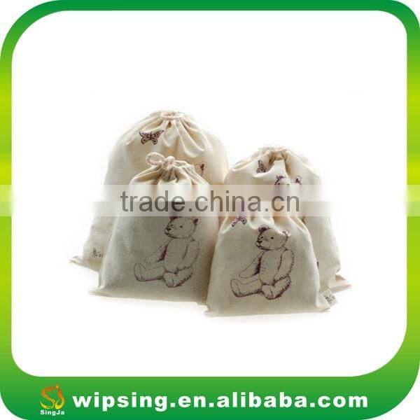 Promotional Gift Cotton Calico Drawstring Bag