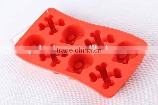Skull design silicone ice cube mold creative silicone ice cube tray