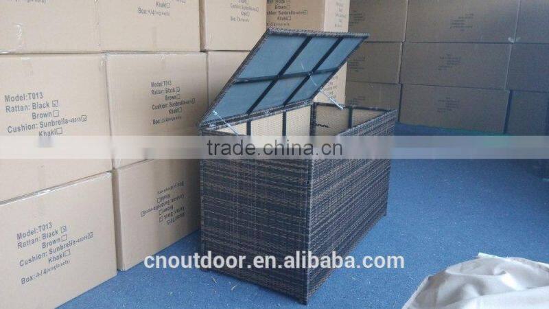 2015 MOST POPULAR CUSHION BOX WITH NEW DESIGN, WICKER BOX, GARDEN RATTAN BOX .