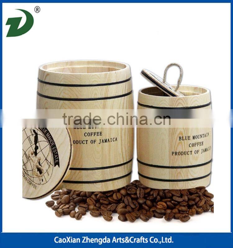Solid wood Small wooden barrel decoration
