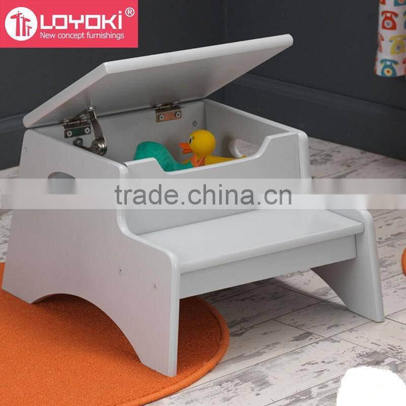 Home Indoor Solidwood Step Stool Beech wood 2 tier ladder step