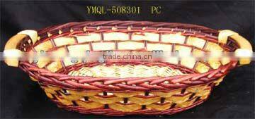 Handmade Willow Plate with Wooden Handle