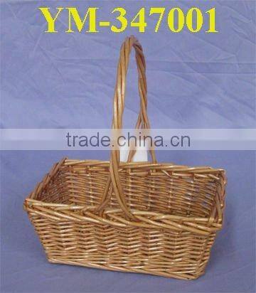 2016 oval willow basket shining for christmas with handles