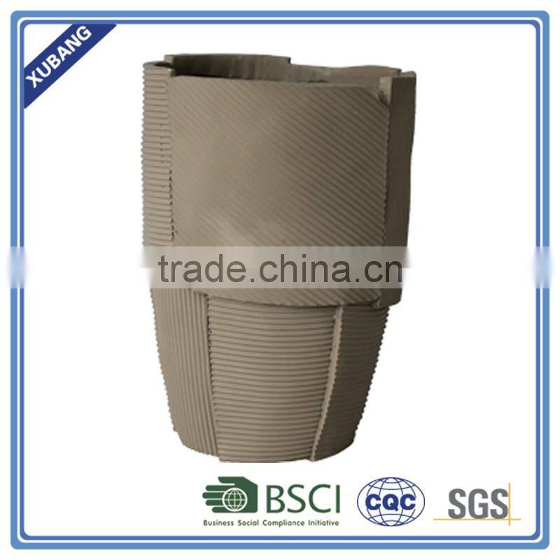 Fashion Poly Resin Medium Size Ribbed Patch Vase