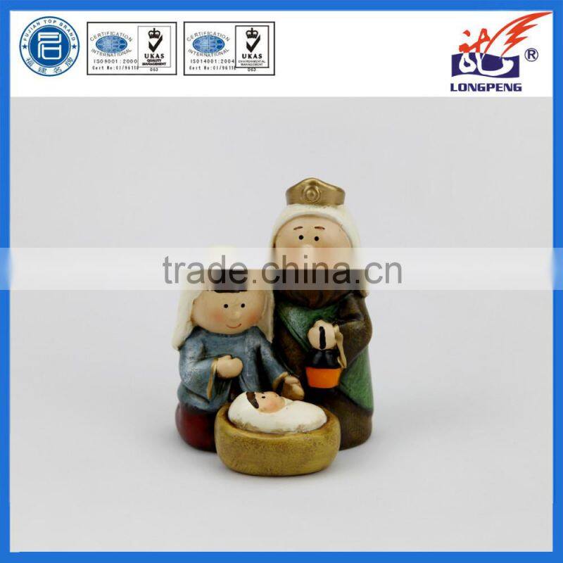 Pottery Cartoon Holy Family for Christmas