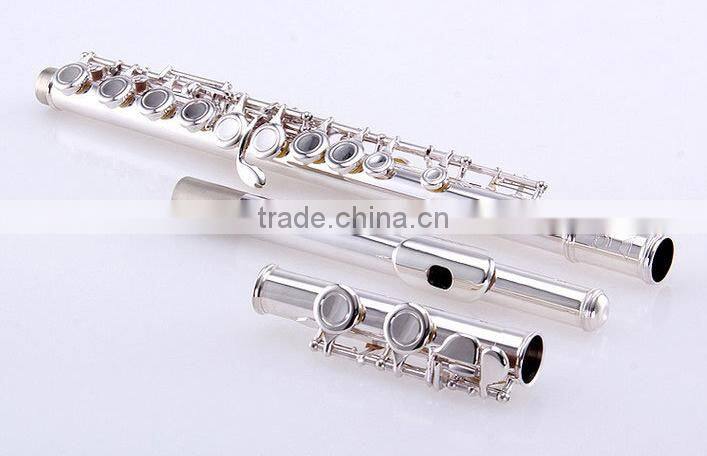 16 closed holes C key metal flute