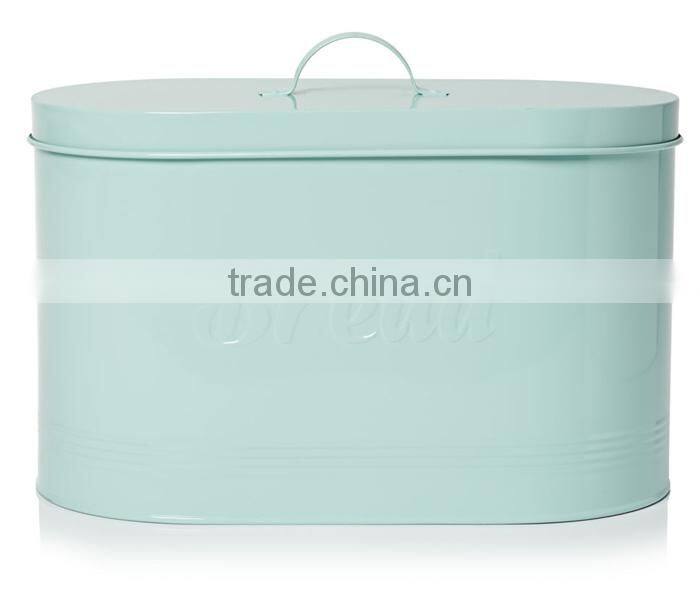 Powder coated with silk print metal bread bin